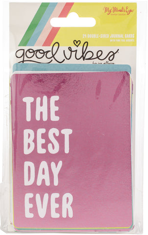 Good Vibes Double-Sided Journal Cards 24/Pkg