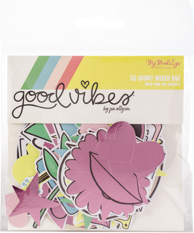 Good Vibes Mixed Bag Cardstock Die-Cuts 55/Pkg
