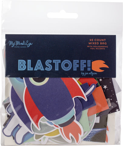 Blastoff Mixed Bag Cardstock Die-Cuts 45/Pkg