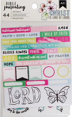 American Crafts Bible Journaling Stickers 4&quot;X7&quot; 3/Pkg