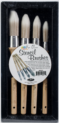 Ken Oliver Stencil Brushes 4/Pkg
