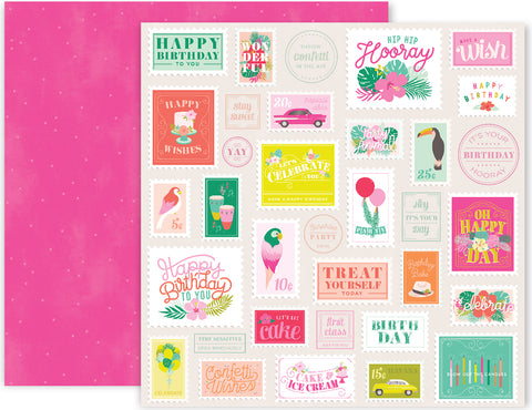 Confetti Wishes Double-Sided Cardstock 12"X12"