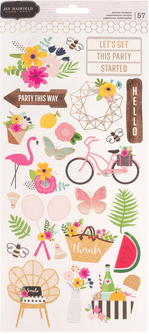 Patio Party Cardstock Stickers 6"X12" 2/Pkg