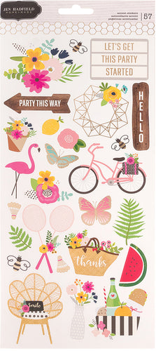 Patio Party Cardstock Stickers 6"X12" 2/Pkg