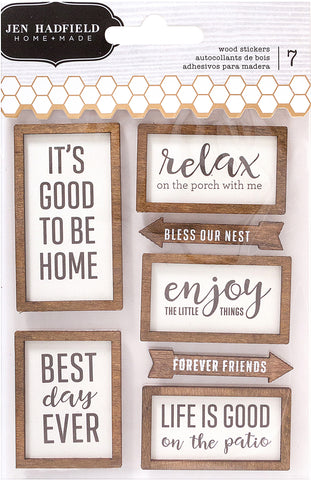 Patio Party Wood Veneer Layered Stickers