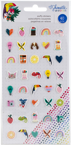 Shimelle Box Of Crayons Puffy Stickers