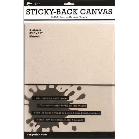Inkssentials Sticky-Back Canvas 5/Pkg