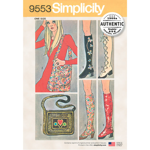 Simplicity Misses 1960S Vintage Spats & Two Bags