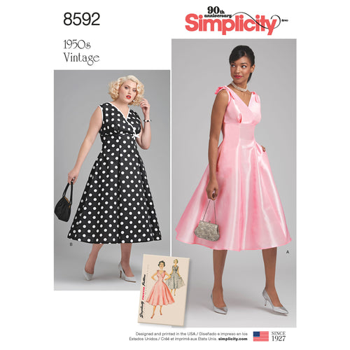 Simplicity Misses And Womens Vintage Dress