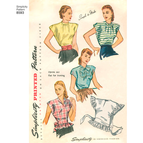 Simplicity Misses 1940S Vintage Poncho Blouse