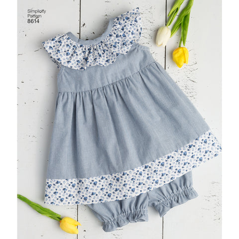 Simplicity In K Design Baby Dress Romper & Panties