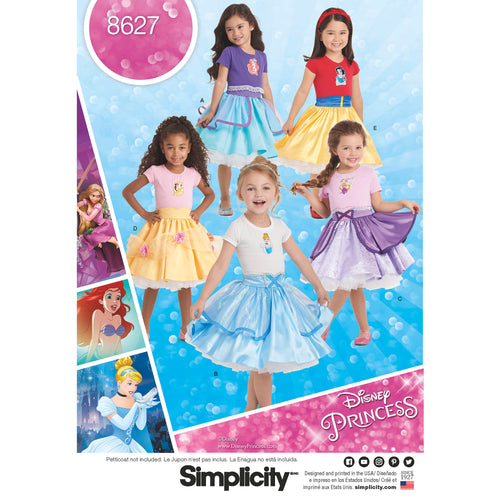 Simplicity Disney Princesses Girls Skirts