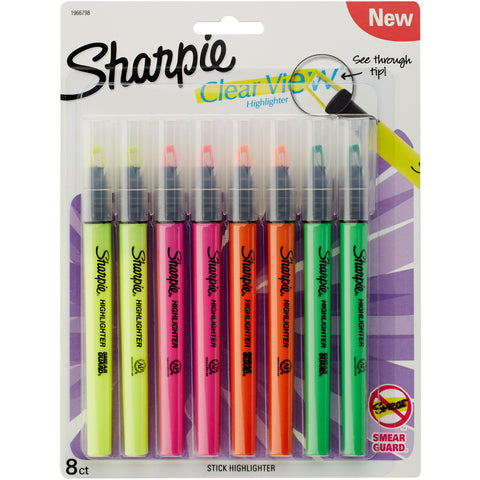 Sharpie Clear View Highlighters 8/Pkg