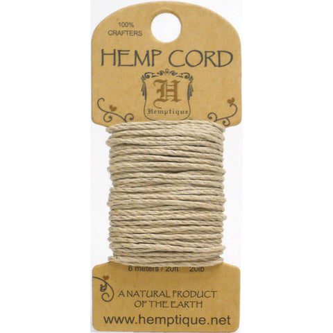 Hemptique Hemp Cord 20lb 20'