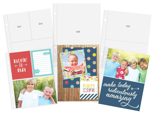 Simple Stories Sn@p! Pocket Pages For 6"X8" Binders 12/Pkg