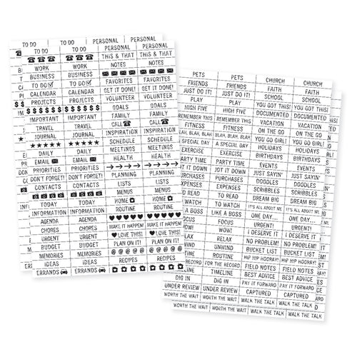 Planner Essentials Clear Stickers 4"X6" 4/Pkg