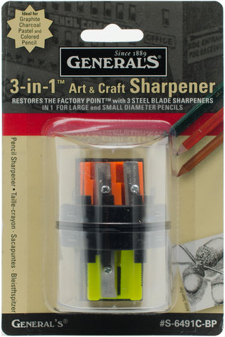 General Pencil 3-in-1 Art & Craft Sharpener