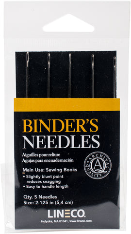 Lineco Book Binder's Steel Needles 5/Pkg