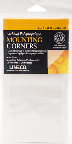 Lineco Polypropylene Photo Mounting Corners 100/Pkg