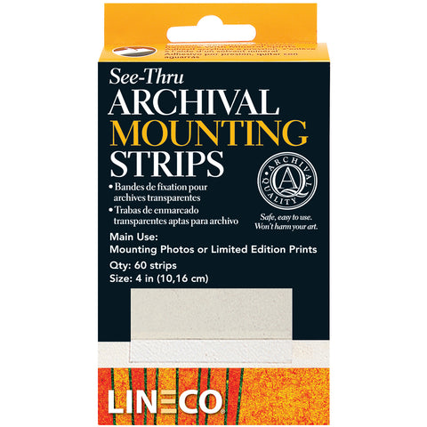 Lineco See-Thru Archival Mounting Strips 60/Pkg