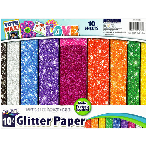 ArtSkills Glitter Paper 9&quot;X12&quot; 10/Pkg