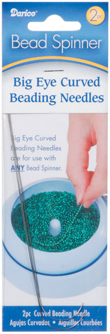 Darice Bead Spinner Big Eye Curved Beading Needles 2/Pkg