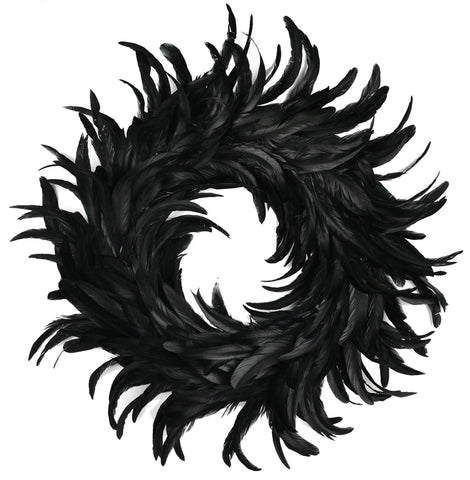 Coctail Feather Wreath 15&quot; 1/Pkg