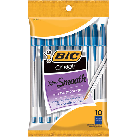 BIC Cristal Xtra Smooth Pens 10/Pkg