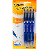 BIC Atlantis Original Retractable Ballpoint Pens 4/Pkg