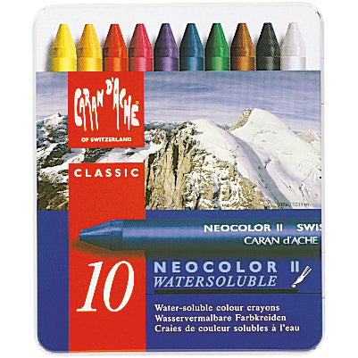 Caran D'Ache NeoColor II Water Soluble Wax Pastel Set 10/Pkg