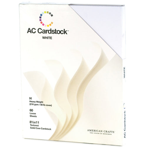 American Crafts Textured Cardstock Pack 8.5&quot;X11&quot; 60/Pkg