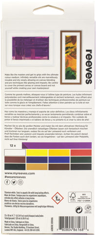 Reeves Oil Colour 10ml 12/Pkg