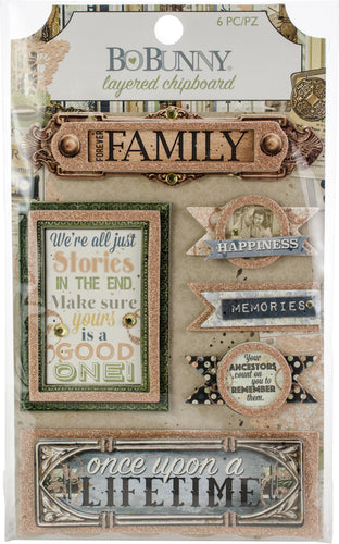 Once Upon A Lifetime Adhesive Layered Chipboard