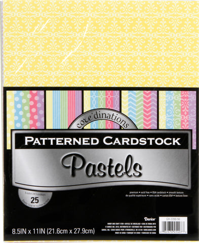 Core'dinations Value Pack Patterned Cardstock 8.5"X11" 25/Pk