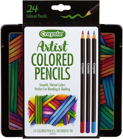 Crayola Signature Artist Colored Pencils W/Tin
