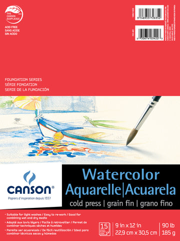 Canson Foundation Series Watercolor Pad 9&quot;X12&quot;