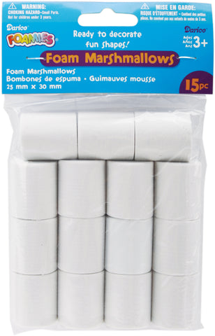 Foam Marshmallow Shapes 15/Pkg