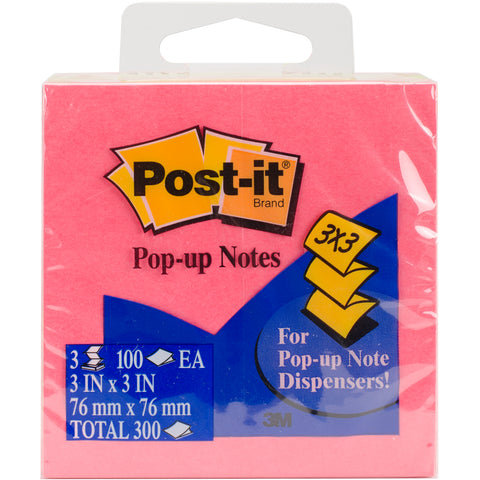 Post-It Pop-Up Note Refills 3"X3" 3/Pkg