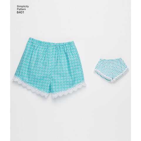 Simplicity American Girl Shorts & Shorts For 18" Doll