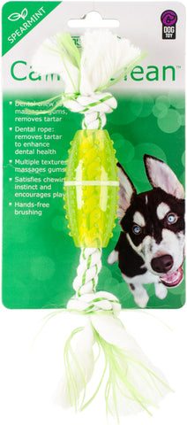 Multipet Canine Clean Rope w/TPR Tube 6"