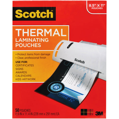 Scotch Thermal Laminator Pouches 3 Mil 50/Pkg
