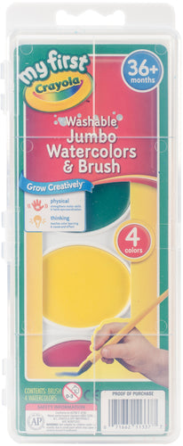 Crayola My First Washable Jumbo Watercolors & Brush Set