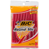 BIC Round Stic Medium Ballpoint Pens 10/Pkg