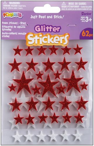 Foam Glitter Stickers 62/Pkg