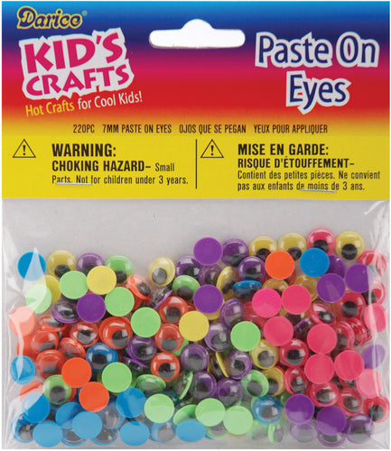 Paste-On Wiggle Eyes 7mm 220/Pkg