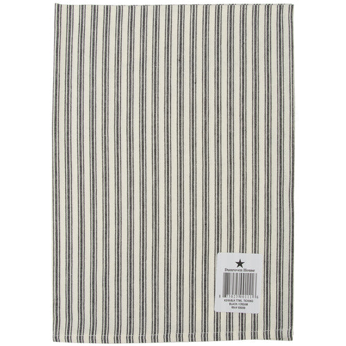Dunroven House Cream Ticking Stripe Tea Towel 20"X28"