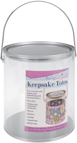 Darice Keepsake Totes Clear Paint Can 6.625"X7"