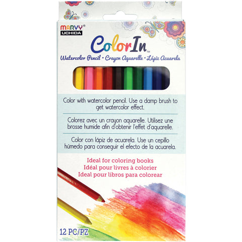 ColorIn Watercolor Pencil Set 12/Pkg