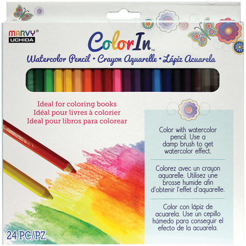 ColorIn Watercolor Pencil Set 24/Pkg