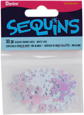 Snowflake Sequins 1" 30/Pkg